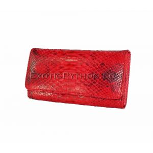 Snakeskin wallet red motive shiny WA-62
